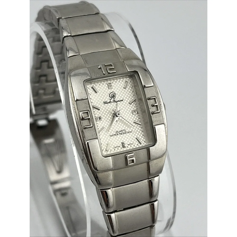 Charles Raymond Watch Women 24mm Case Silver 7.25